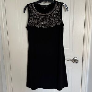 Le Chateau Black Dress with Silver Accents